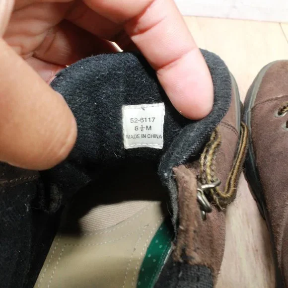 Sebago Brown Leather Waterproof Outdoor Work Hike Tie Boots Size 8.5 M - Picture 7 of 9